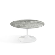 Saarinen Coffee Table - 35" Round Coffee Tables Knoll White Grey marble, Satin finish 