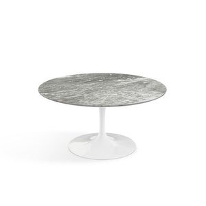 Saarinen Coffee Table - 35" Round Coffee Tables Knoll White Grey marble, Satin finish 