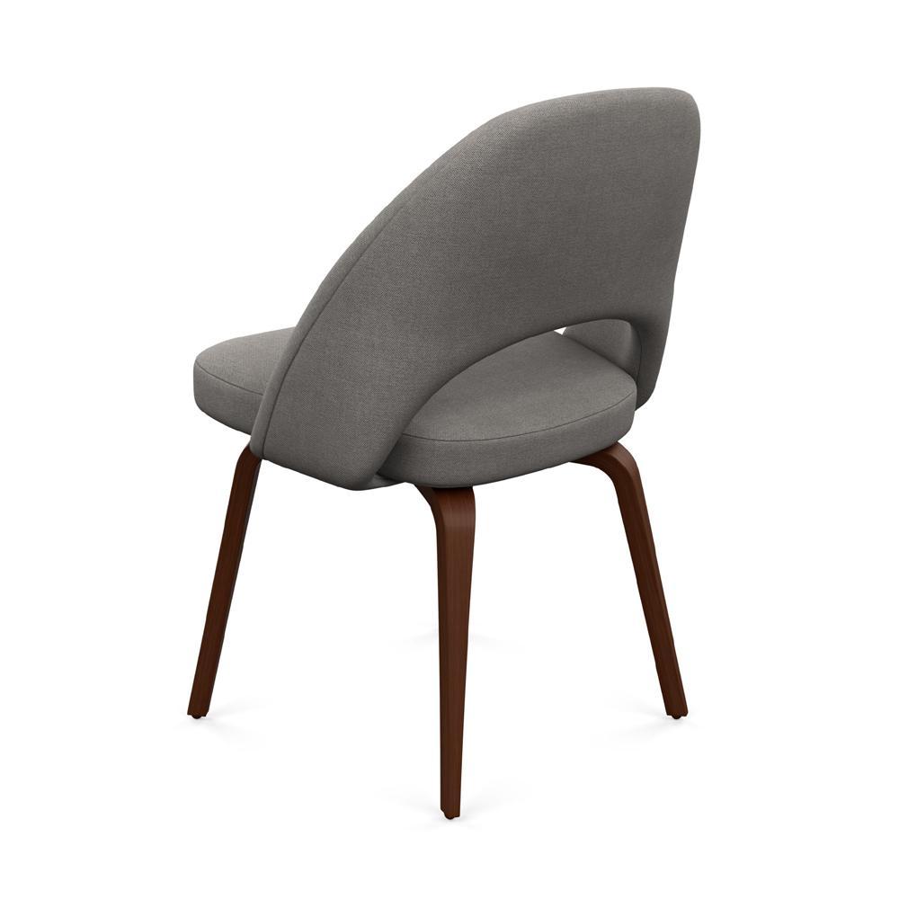 Saarinen Executive Armless Chair With Wood Legs Side/Dining Knoll 