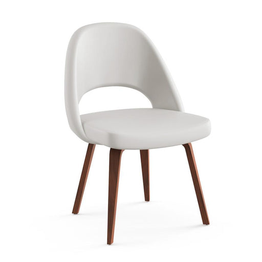 Saarinen Executive Armless Chair With Wood Legs Side/Dining Knoll 