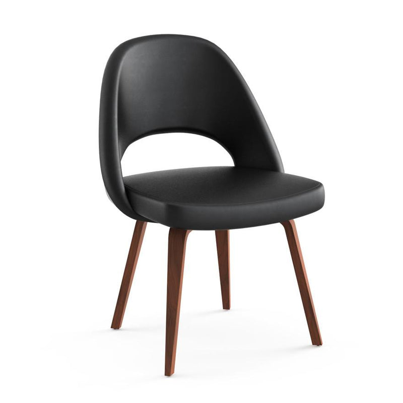 Saarinen Executive Armless Chair With Wood Legs Side/Dining Knoll 