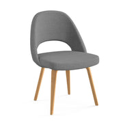Saarinen Executive Armless Chair With Wood Legs Side/Dining Knoll 