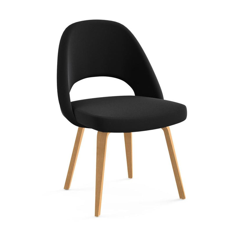 Saarinen Executive Armless Chair With Wood Legs Side/Dining Knoll 