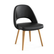 Saarinen Executive Armless Chair With Wood Legs Side/Dining Knoll 