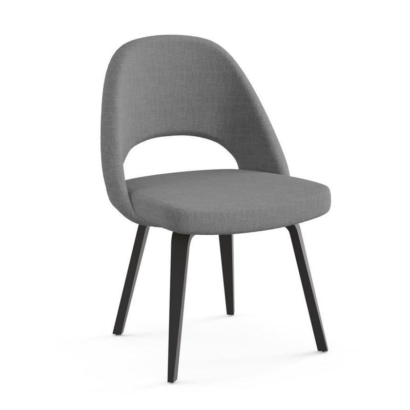 Saarinen Executive Armless Chair With Wood Legs Side/Dining Knoll 