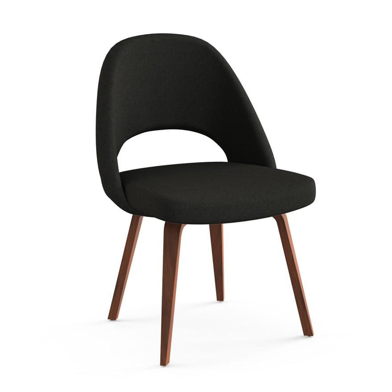 Saarinen Executive Armless Chair With Wood Legs Side/Dining Knoll 