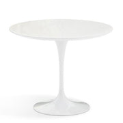 Saarinen Outdoor Dining Table - 35" Round Outdoors Knoll White Vetro Bianco 