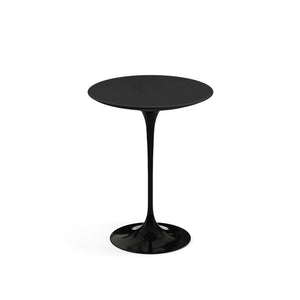 Saarinen Side Table - 16" Round side/end table Knoll Black laminate, Satin finish