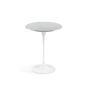 Saarinen Side Table - 16" Round side/end table Knoll White Chrome 