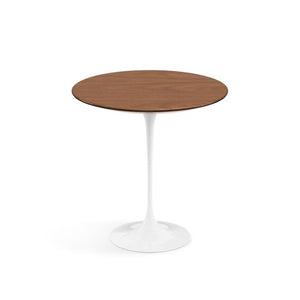 Saarinen Side Table - 20” Round side/end table Knoll White Light Walnut 