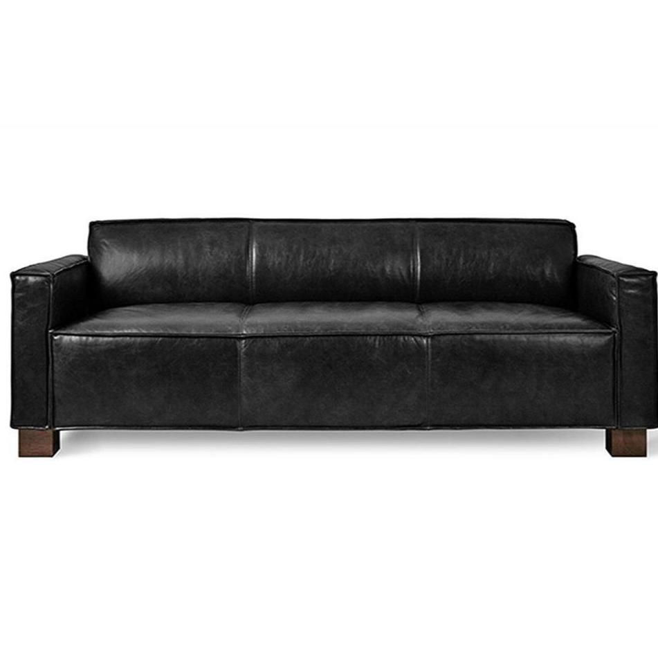 Cabot Sofa Sofa Gus Modern Saddle Black Leather 