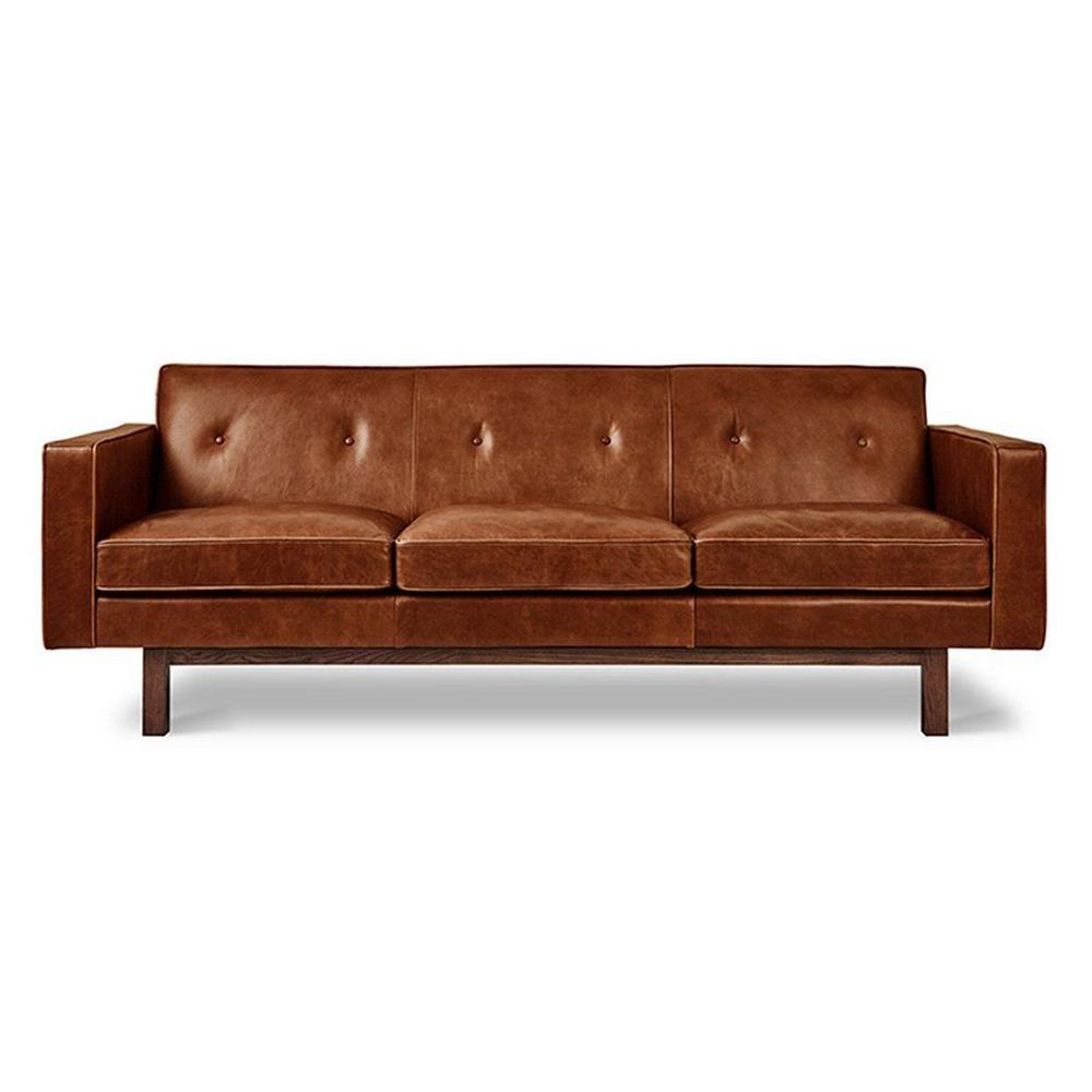 Embassy Sofa Sofa Gus Modern Saddle Brown Leather 