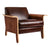 Lodge Chair lounge chair Gus Modern Saddle Brown Leather Walnut 