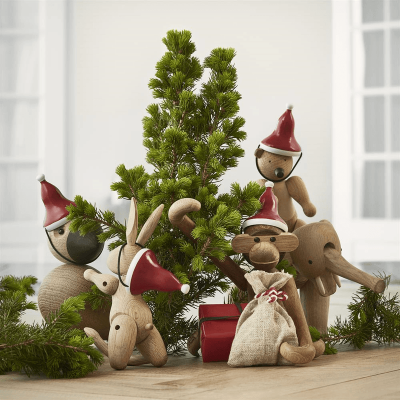 Santa Hat for Small Monkey Wooden Animals Kay Bojesen 
