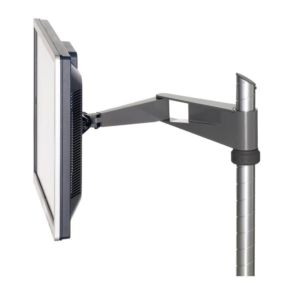 Sapper Single Monitor Arm Accessories Knoll Medium Grey Black 