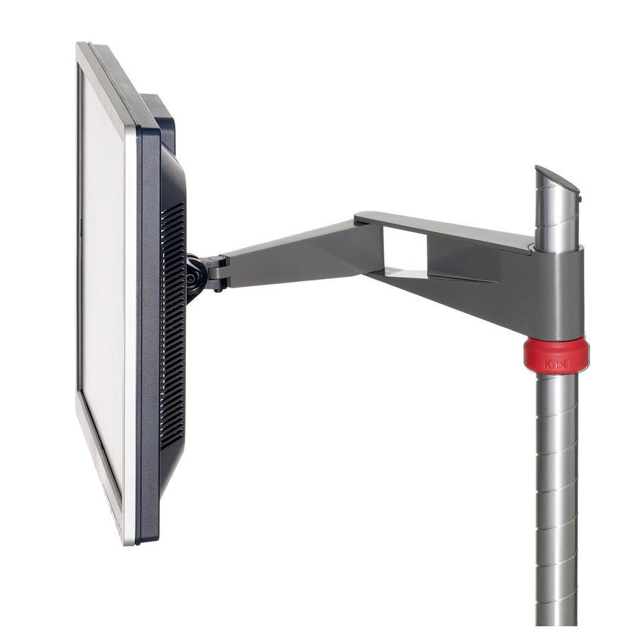 Sapper Single Monitor Arm Accessories Knoll Medium Grey Red 