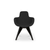 Scoop High Chair Back With Wood Legs Side/Dining Tom Dixon Black Leg - Hallingdal 65 -0190 