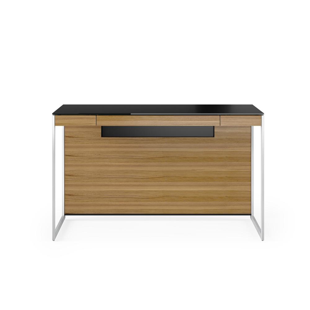 Sequel 20 Compact Desk 6103 Desk's BDI Natural Walnut Satin Nickel 