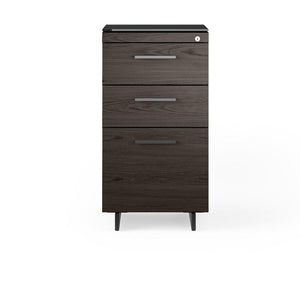 Sequel 20 Three-Drawer File 6114 storage BDI Charcoal Stained Ash Black 