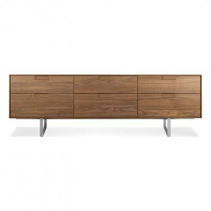 Series 11 6 Drawer Console storage BluDot Walnut 