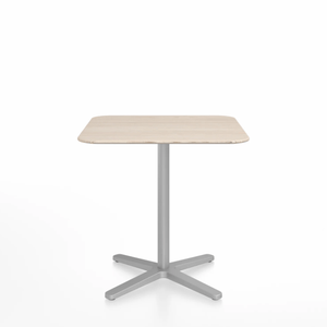 Emeco 2 Inch X Base Cafe Table - Square Coffee Tables Emeco 30" / 76 cm Silver Powder Coated Ash
