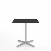 Emeco 2 Inch X Base Cafe Table - Square Coffee Tables Emeco 30" / 76 cm Silver Powder Coated Black HPL