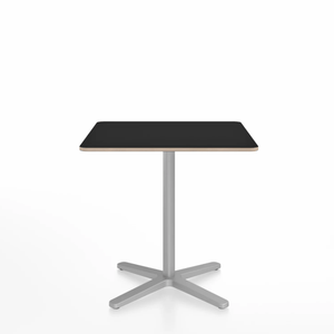 Emeco 2 Inch X Base Cafe Table - Square Coffee Tables Emeco 30" / 76 cm Silver Powder Coated Black Laminate Plywood