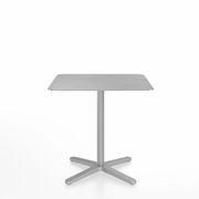 Emeco 2 Inch X Base Cafe Table - Square Coffee Tables Emeco 30" / 76 cm Silver Powder Coated Hand Brushed Aluminum
