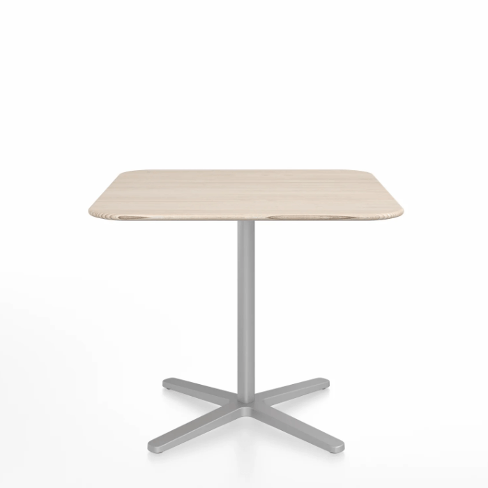 Emeco 2 Inch X Base Cafe Table - Square Coffee Tables Emeco 36&quot; / 91 cm Silver Powder Coated Ash