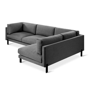 Silverlake XL Sectional Sofa Gus Modern Andorra Pewter Right Facing 
