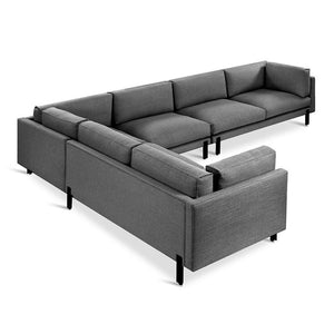 Silverlake XL Sectional Sofa Gus Modern Andorra Pewter Left Facing 