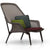 Slow Chair lounge chair Vitra Chocolate powder-coated Brown Glides for carpet