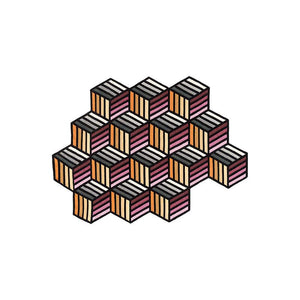 Parquet Hexagon Rug Rug Gan 5’ x 6’8" 