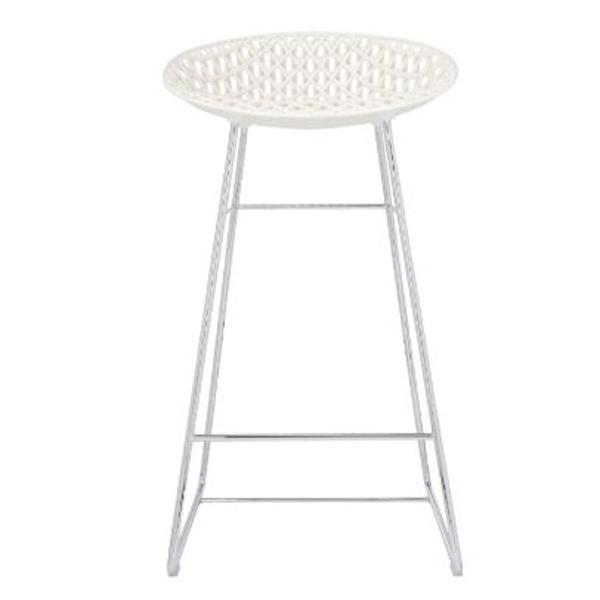 Smatrik Stool Stools Kartell Indoor - White Seat/Chrome Base 