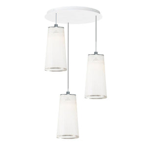 Solis Chandelier 3-Light Pendant hanging lamps Pablo 24" White 