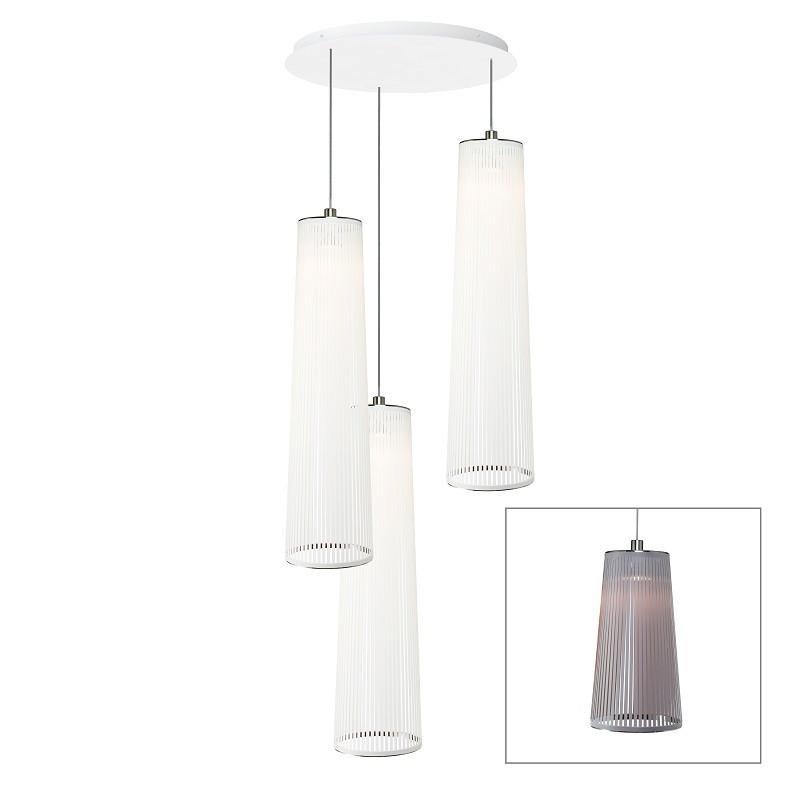 Solis Chandelier 3-Light Pendant hanging lamps Pablo 48" +$325.00 Silver 