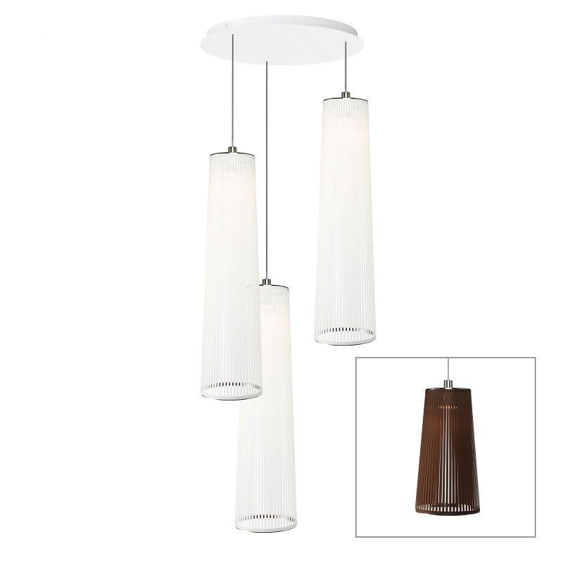 Solis Chandelier 3-Light Pendant hanging lamps Pablo 48" +$325.00 Brown 