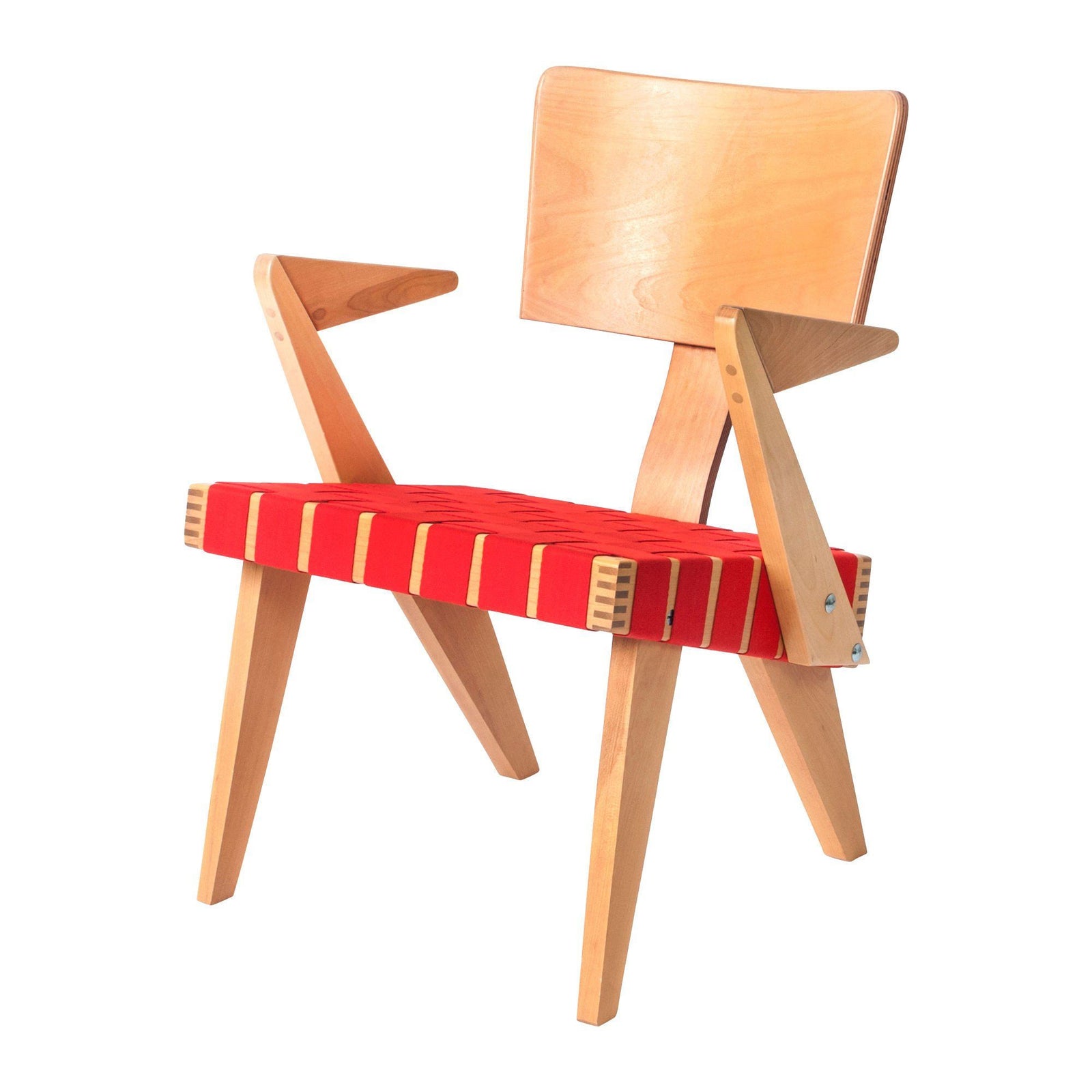 sparrow lounge chair Gus Modern Light Birch Red 