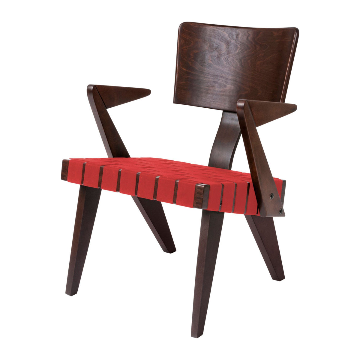 sparrow lounge chair Gus Modern Dark Birch Red 