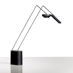 Sparrow Desktop Light Table Lamps Knoll Freestanding Base Black with Stainless Steel 