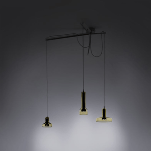 Stab Light Suspension suspension lamps Artemide Triple Brown Clear 