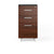 Sequel 20 Three-Drawer File 6114 storage BDI Chocolate Stained Walnut Satin Nickel 