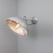 Steel Working Wall Light With Protective Guard Wall Lights Original BTC Galvanised 