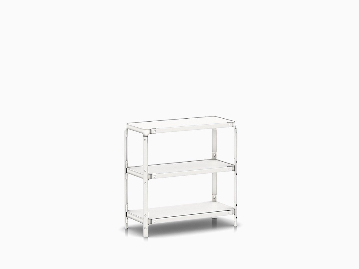 Steelwood Shelving System storage Magis White frame &amp; shelf finish 3 Shelves high - 1 module wide