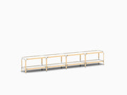 Steelwood Shelving System storage Magis natural beech frame / white shelf finish 2 Shelves high - 4 modules wide 