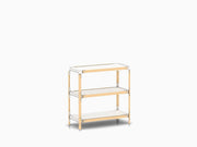 Steelwood Shelving System storage Magis natural beech frame / white shelf finish 3 Shelves high - 1 module wide