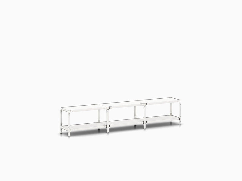 Steelwood Shelving System storage Magis White frame & shelf finish 2 Shelves high - 3 modules wide