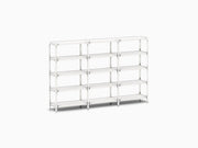 Steelwood Shelving System storage Magis White frame & shelf finish 5 Shelves high - 3 modules wide
