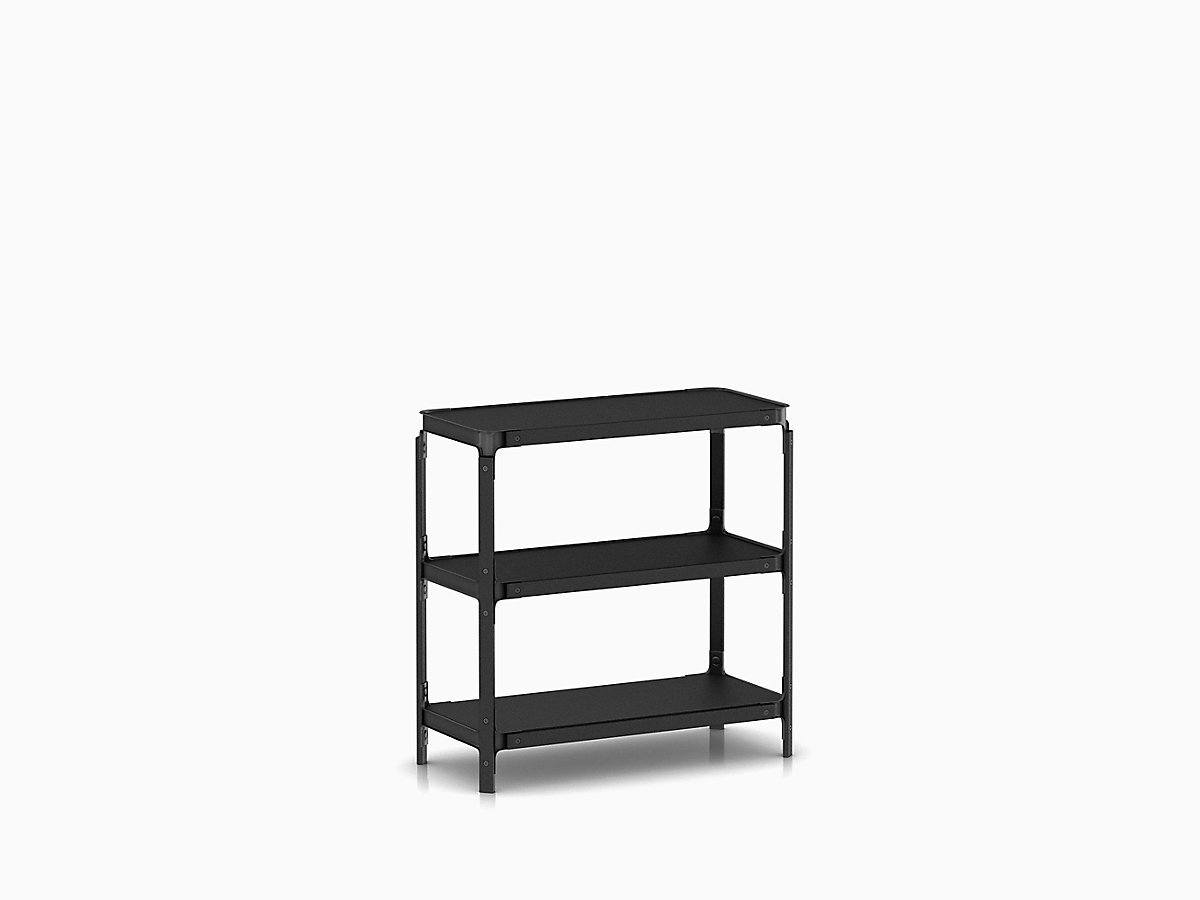 Steelwood Shelving System storage Magis Black frame &amp; shelf finish 3 Shelves high - 1 module wide 