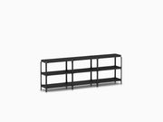 Steelwood Shelving System storage Magis Black frame & shelf finish 3 Shelves high - 3 modules wide